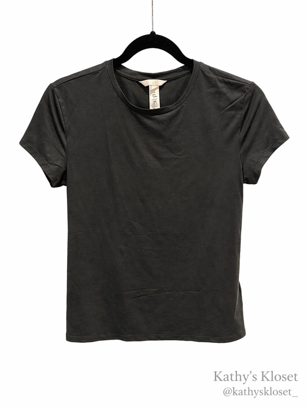 H&M Black Short Sleeve Crewneck Tee
